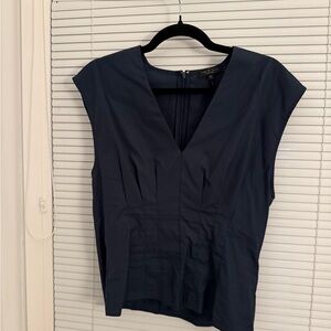 Rag & Bone Deep Blue V-Neck Blouse